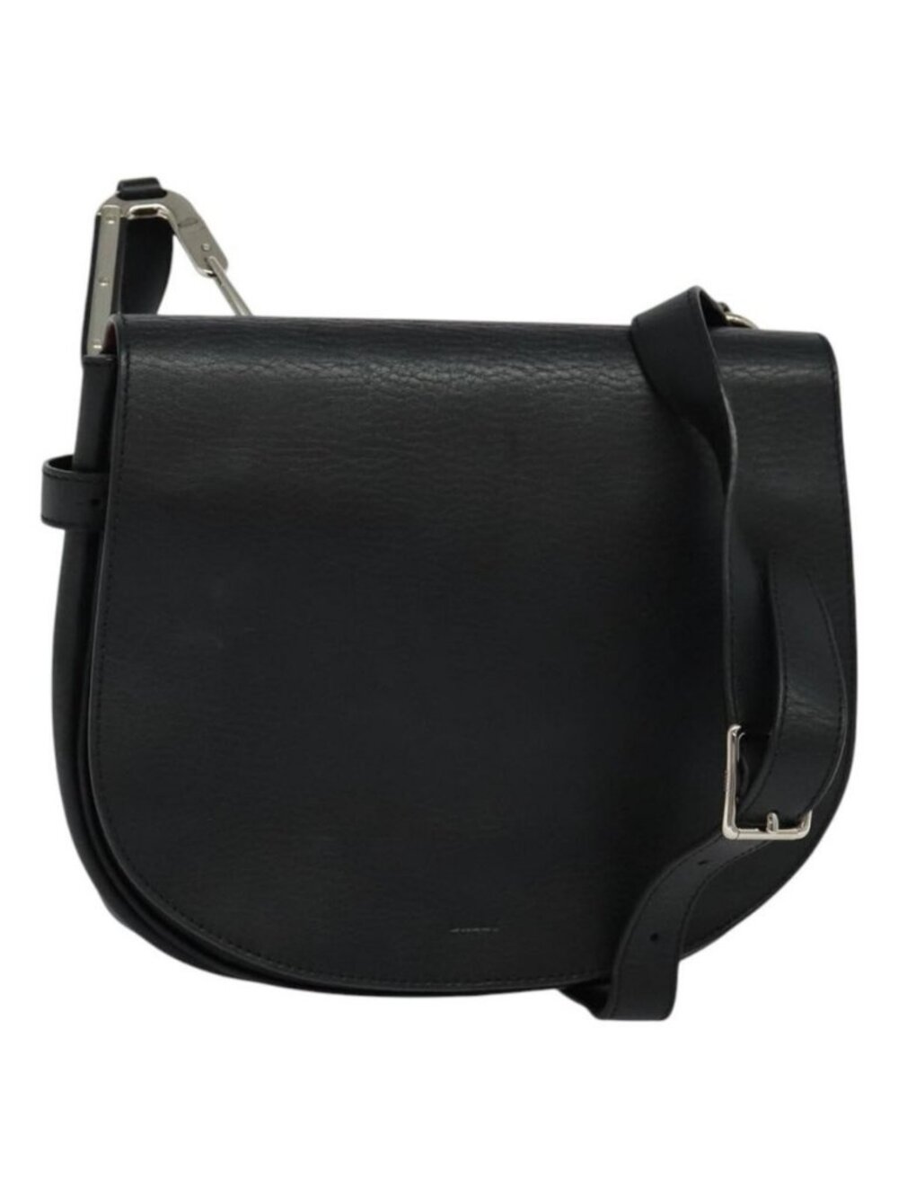 Authentic BALLY Shoulder Bag Leather Black